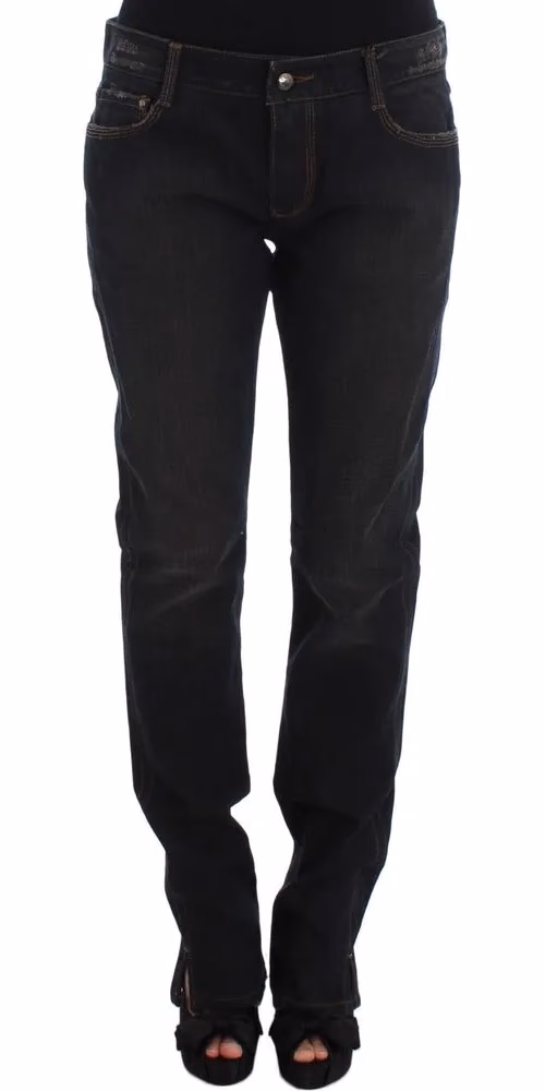 Ermanno Scervino Blue Wash Cotton Boyfriend Jeans
