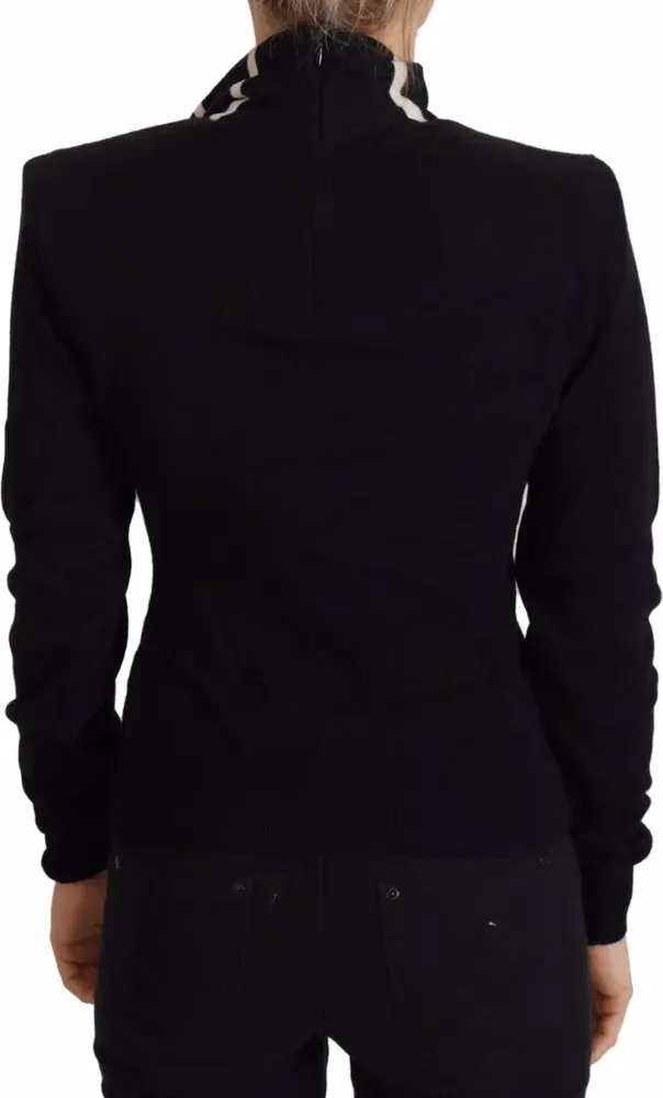 Dolce & Gabbana Black Cashmere Turtleneck Pullover Sweater