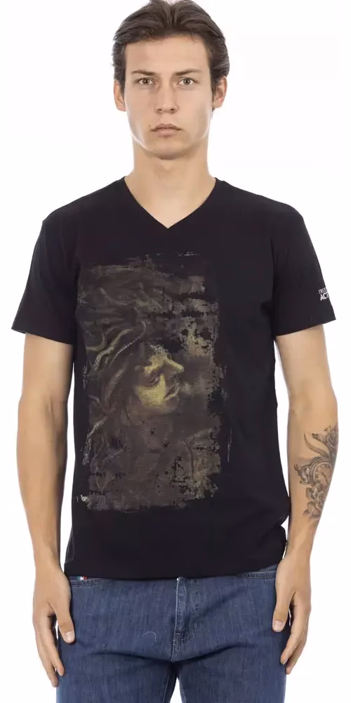 Trussardi Action Black Cotton Men's T-Shirt