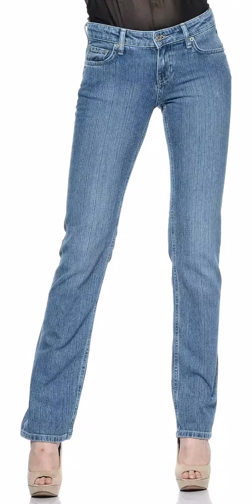 Ungaro Fever Light Blue Cotton Women Jeans