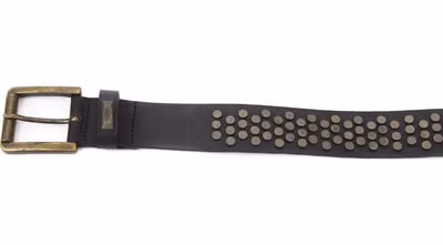"Black Cowhide Women Belt"
