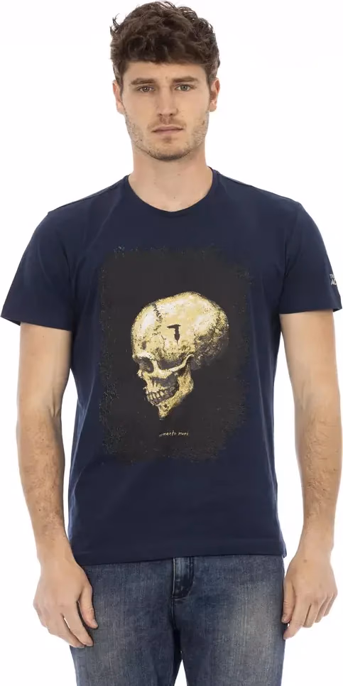 Trussardi Action Blue Cotton Men T-Shirt