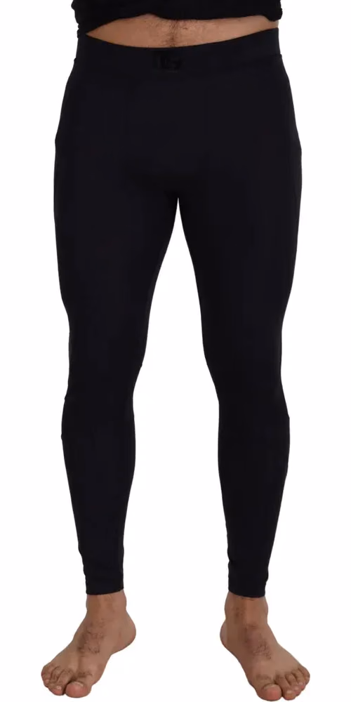 Dolce & Gabbana Black Nylon Slim Fit Stretch Pants