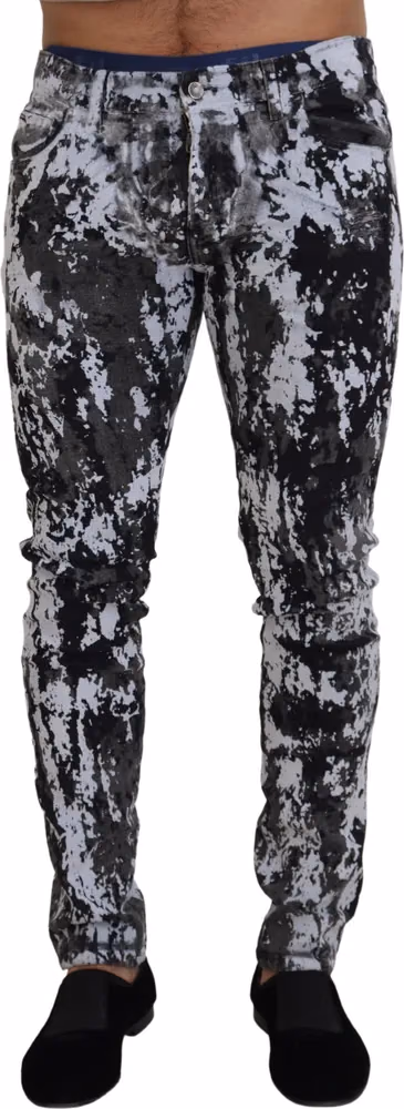 Dolce & Gabbana Multicolor Cotton Tie Dye Skinny Denim Jeans