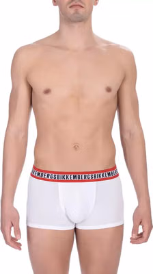 White Cotton Men's Underwear Trunk Twin Pack