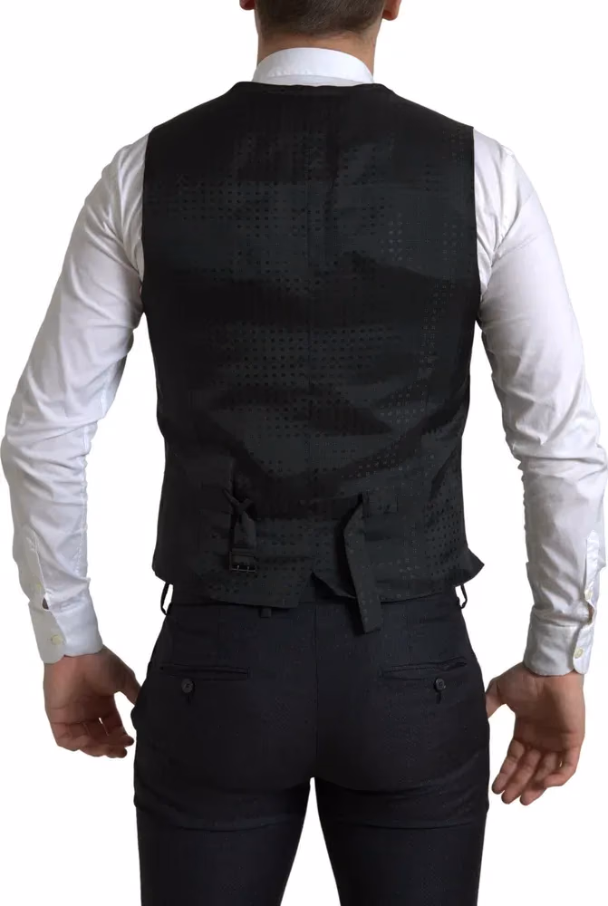 Dolce & Gabbana Dark Gray 3 Piece Single Breasted MARTINI Suit