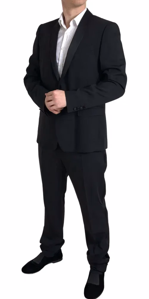 Dolce & Gabbana Black 2 Piece Single Breasted MARTINI Suit
