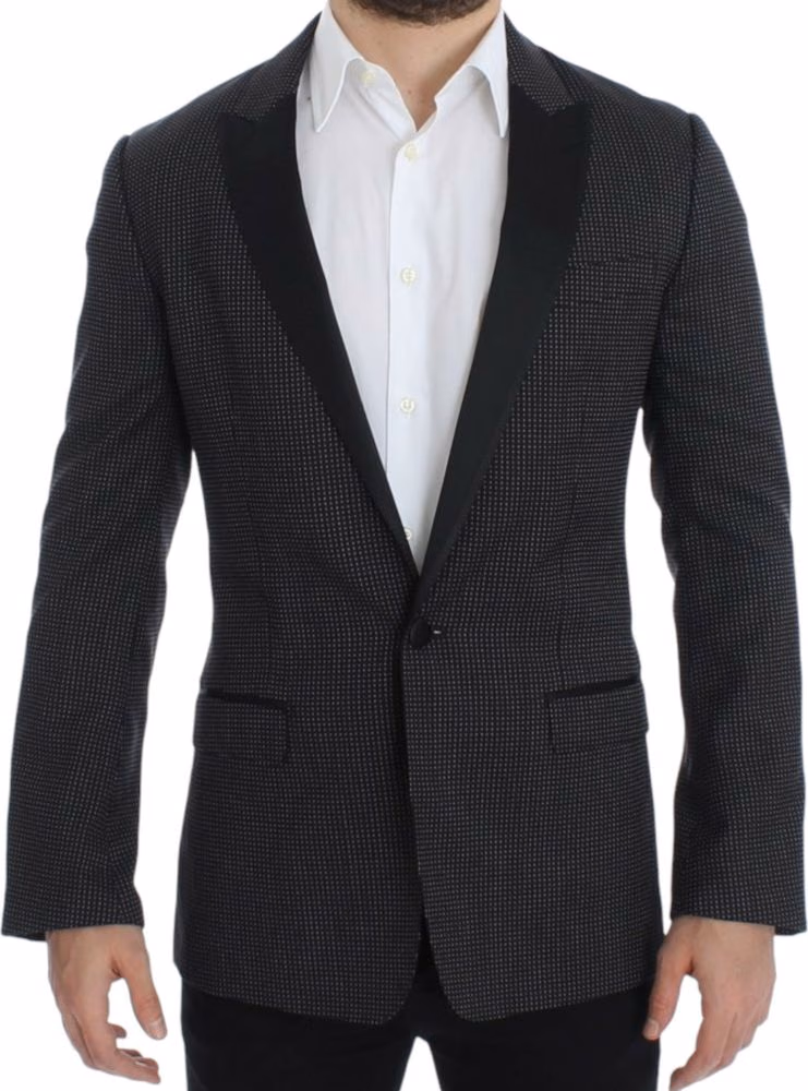 Dolce & Gabbana Black wool slim MARTINI blazer