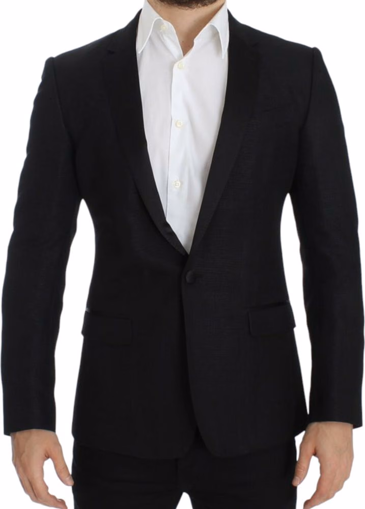 Dolce & Gabbana Black wool MARTINI slim blazer