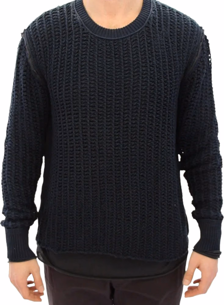 Dolce & Gabbana Blue Runway Netz Pullover Netted Sweater