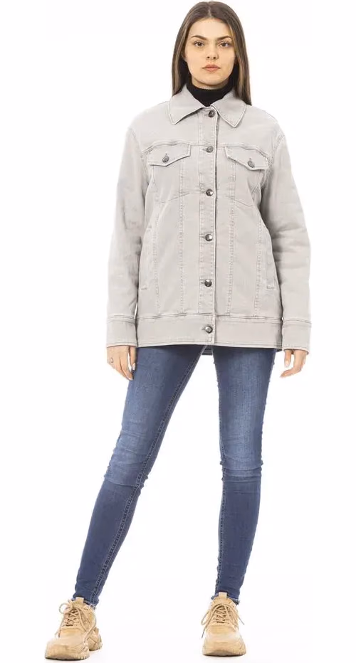 Jacob Cohen Gray Cotton Women Jacket