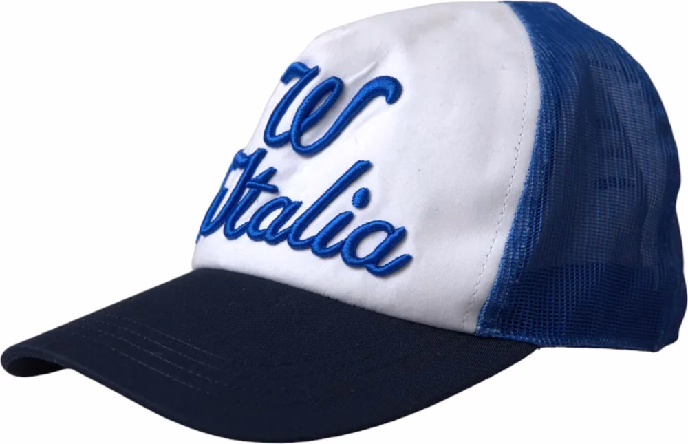 Dolce & Gabbana Blue White Black Italia Mesh Baseball Hat