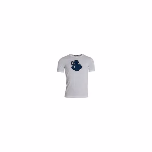 Dolce & Gabbana White King Of Love Round Neck Short Sleeves T-shirt