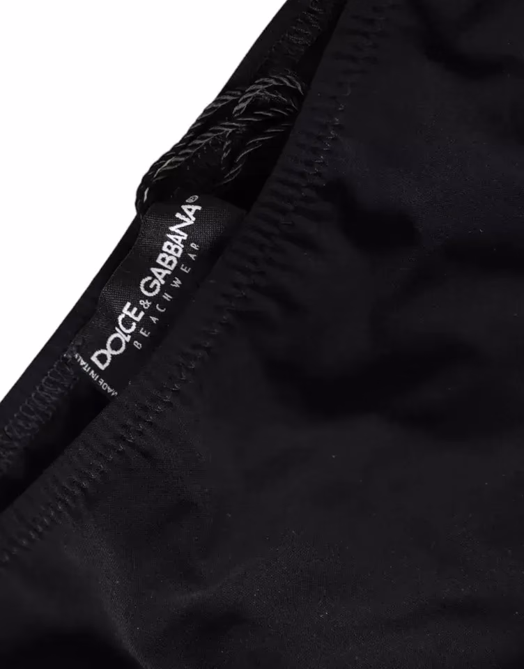 Dolce & Gabbana Black Nylon Swimwear Beachwear Bottom Bikini