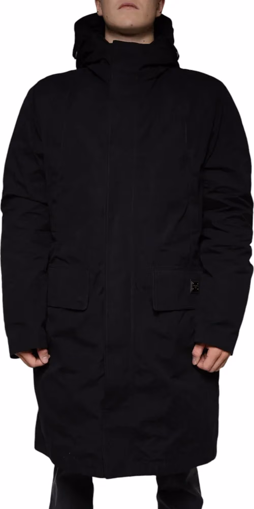 Dolce & Gabbana Black Hooded Parka Cotton Trench Coat Jacket