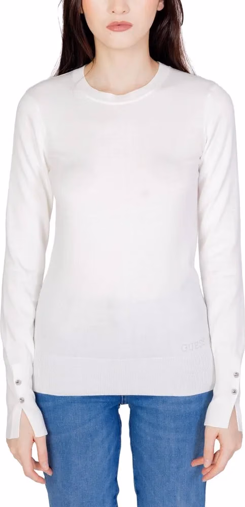 Guess White Cotton Sweatshirt