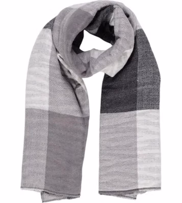 Black Recycled Polyester Scarf