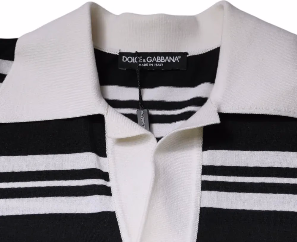 Dolce & Gabbana Multicolor Stripe Collared Polo T-shirt