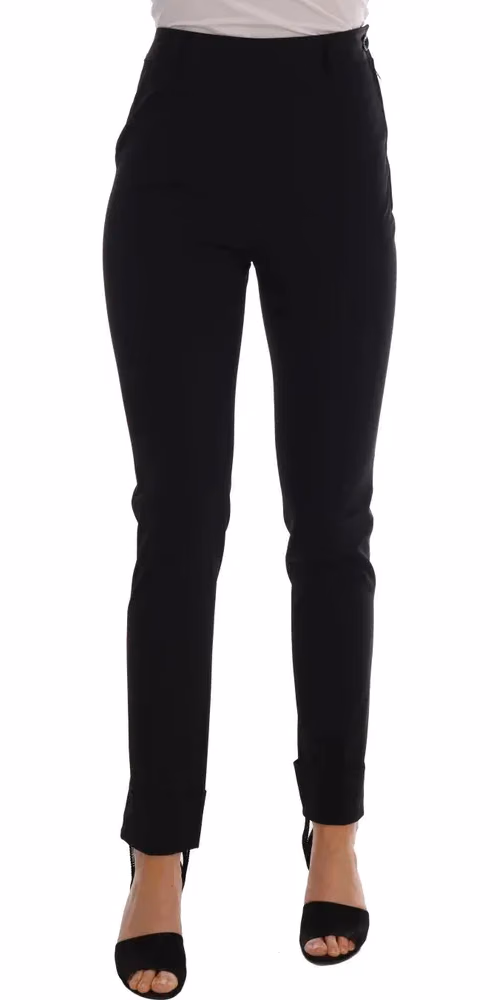 Ermanno Scervino Black Stretch Leggings Pants