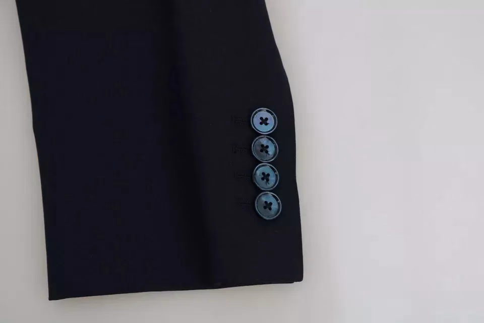 Dolce & Gabbana Blue Wool MARTINI Blazer Vest 2 Piece