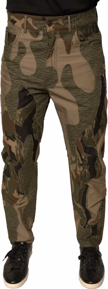 Dolce & Gabbana Multicolor Camouflage Cotton Pants