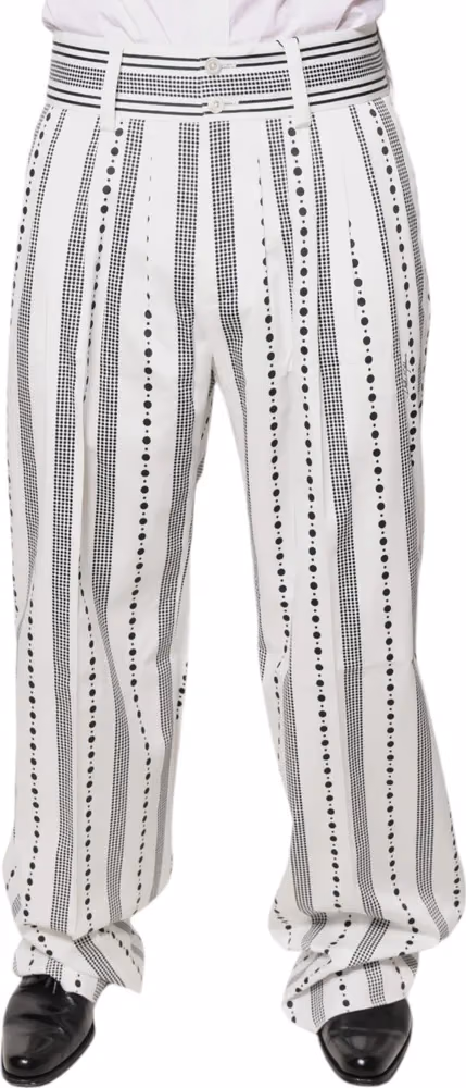 Dolce & Gabbana White Straight Formal Dress Pants
