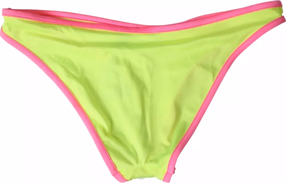 Dolce & Gabbana Yellow Pink Nylon Swimwear Bottom Beachwear Bikini