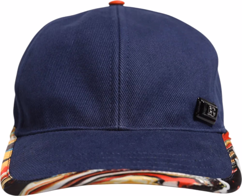 Dolce & Gabbana Blue Cotton 6 Panels Baseball Cap
