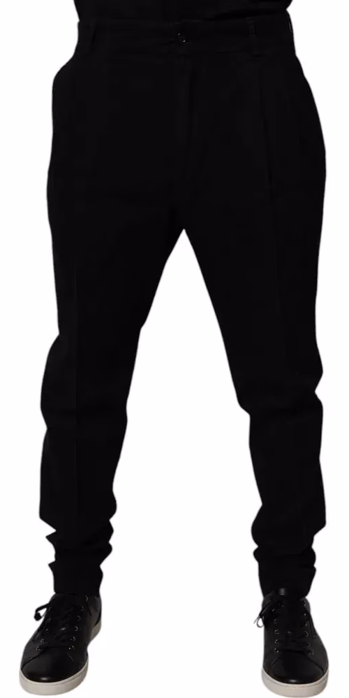 Dolce & Gabbana Black Cotton Stretch Skinny Pants