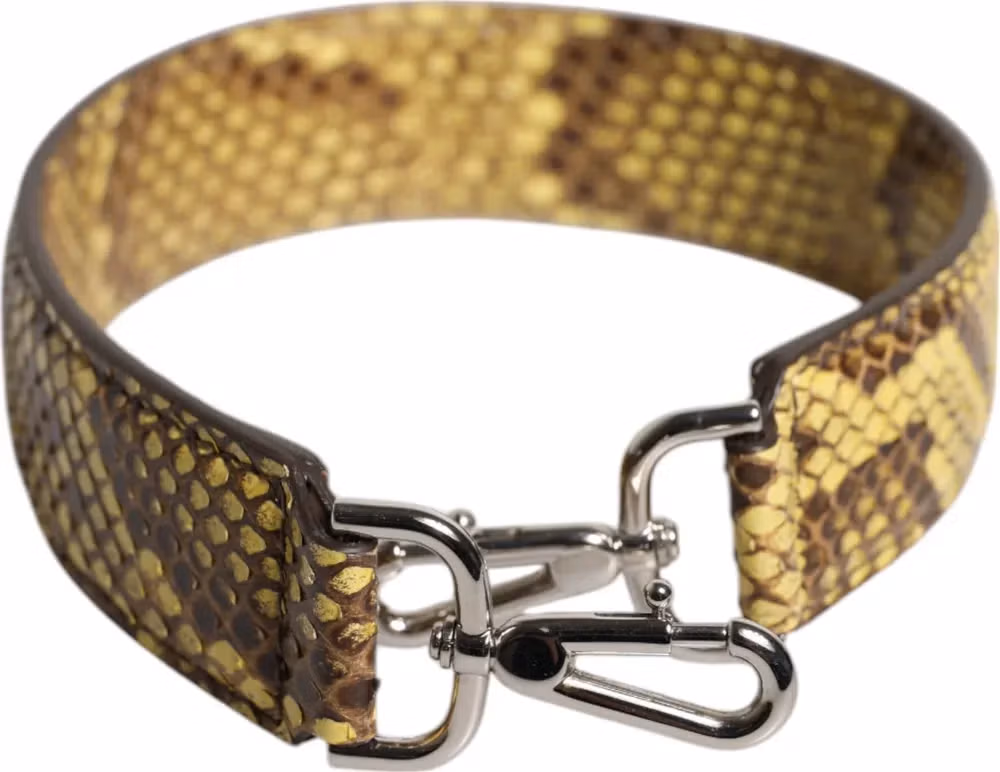 Dolce & Gabbana Yellow Exotic Leather Bag Shoulder Strap