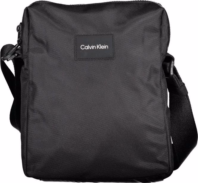Calvin Klein "Black Polyester Mens Shoulder Bag"