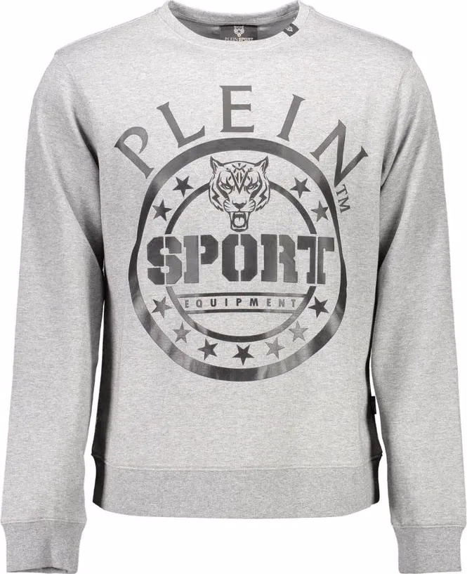 Plein Sport Grigio Cotton Men Sweatshirt