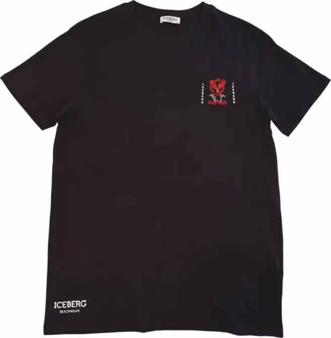 Iceberg Black Cotton Men T-Shirt