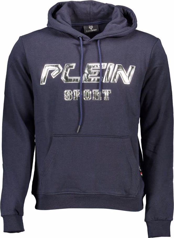 Plein Sport Blue Cotton Men's Hooded Sweatshirt