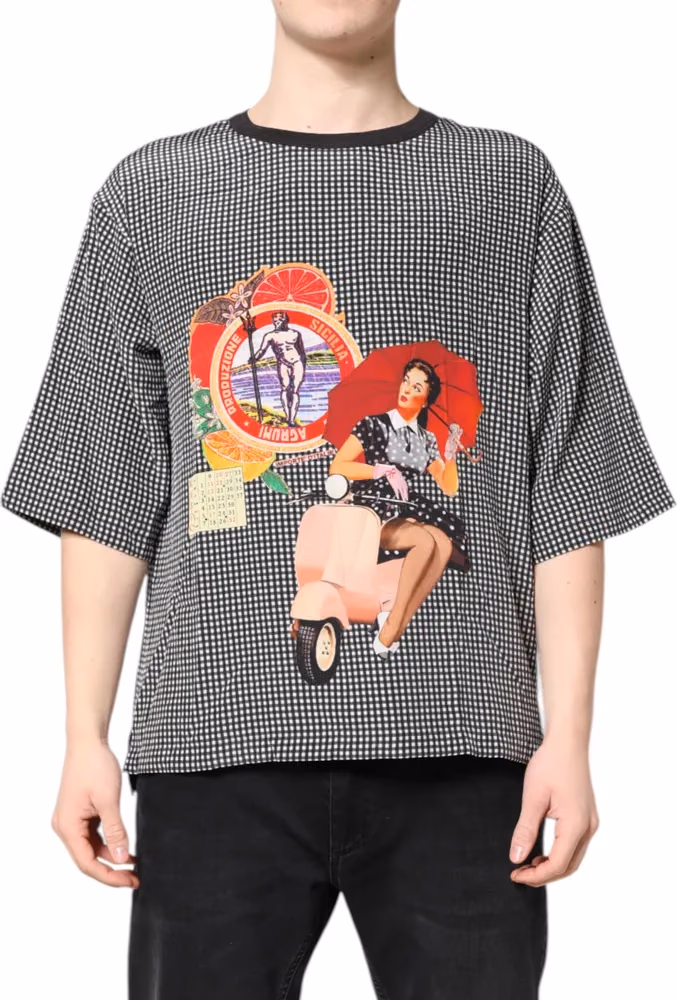 Dolce & Gabbana Black Graphic Print Short Sleeve T-shirt