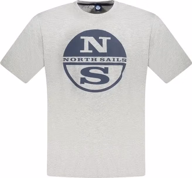 North Sails Grigio Cotton Men T-Shirt