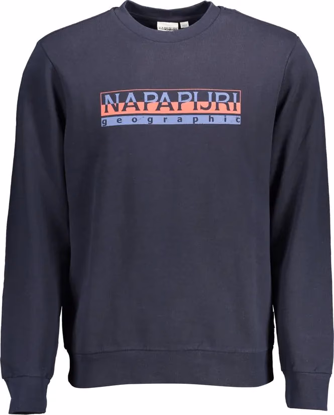 Napapijri Blue Cotton Men Sweatshirt