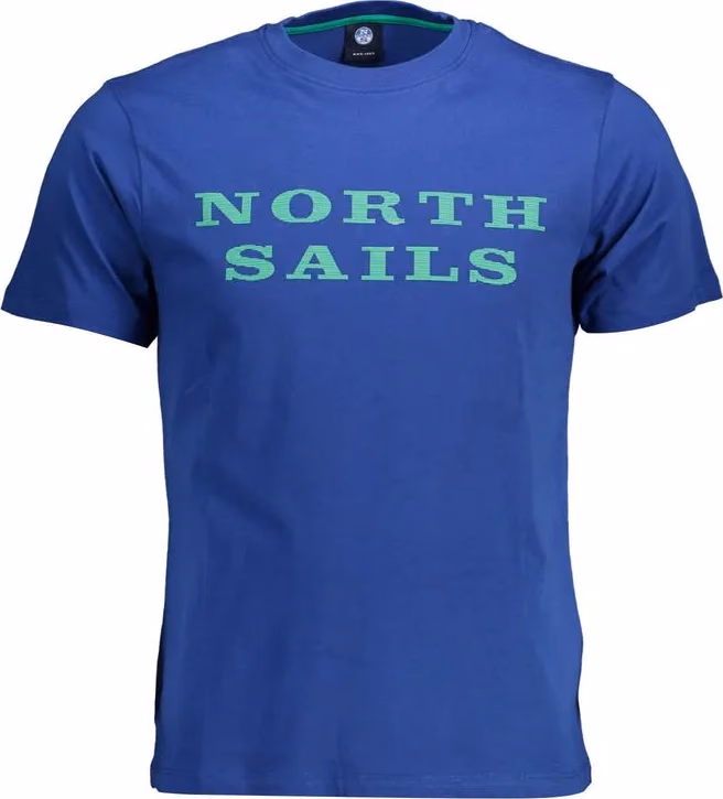 North Sails Blue Cotton Men T-Shirt