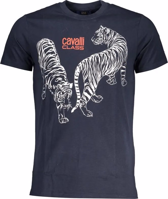 Cavalli Class Blu Cotton Mens T-Shirt