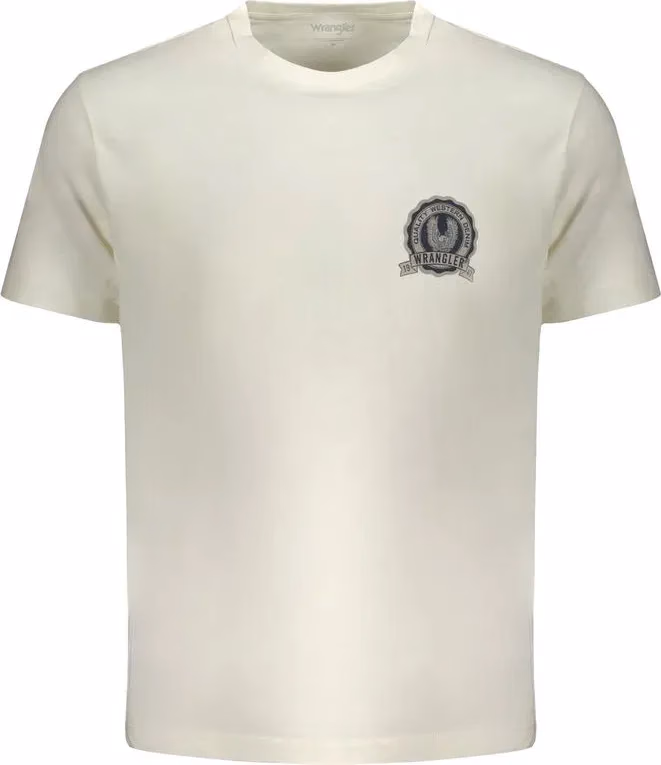 Wrangler Bianco Cotton Men T-Shirt