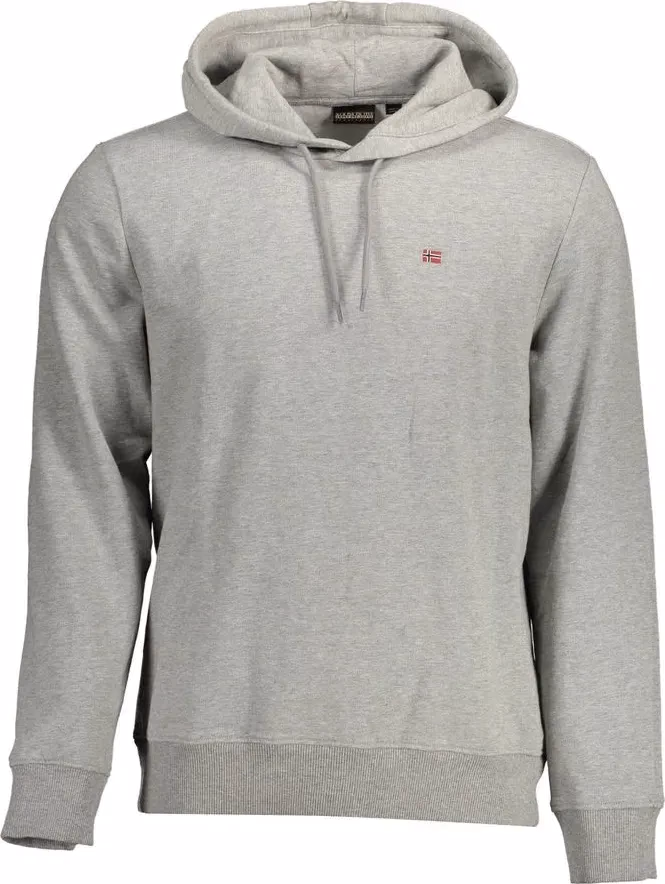 Napapijri Gray Cotton Men's Hoodie
