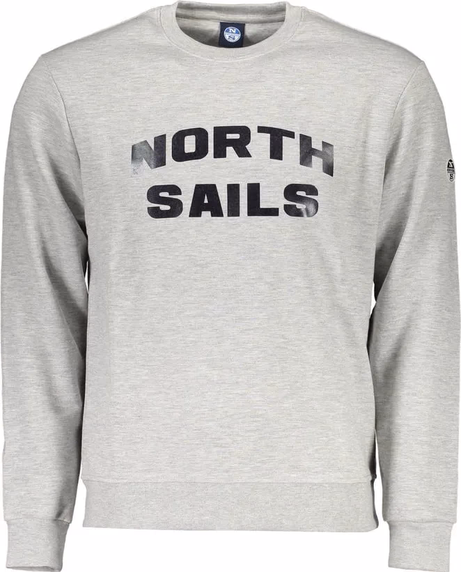 North Sails Gray Cotton Men Sweatshirt