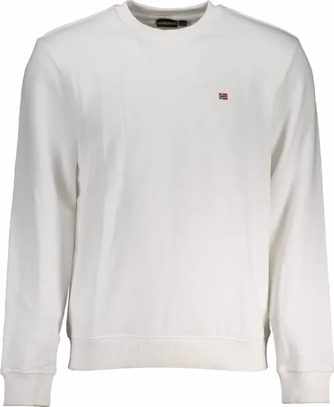 Napapijri Bianco Cotton Men Sweatshirt