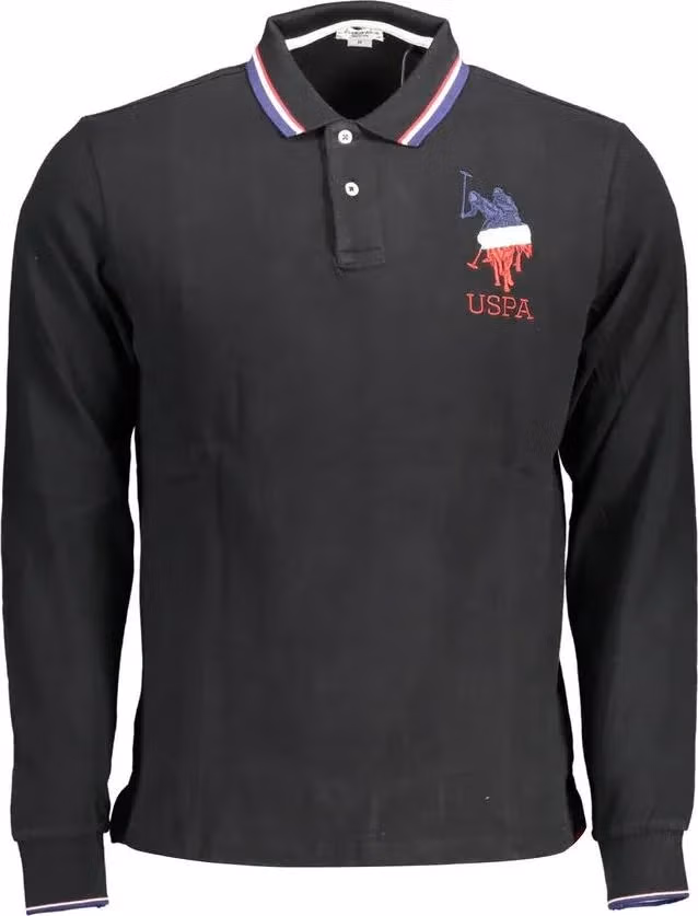 U.S. POLO ASSN. Black Cotton Men's Polo Shirt