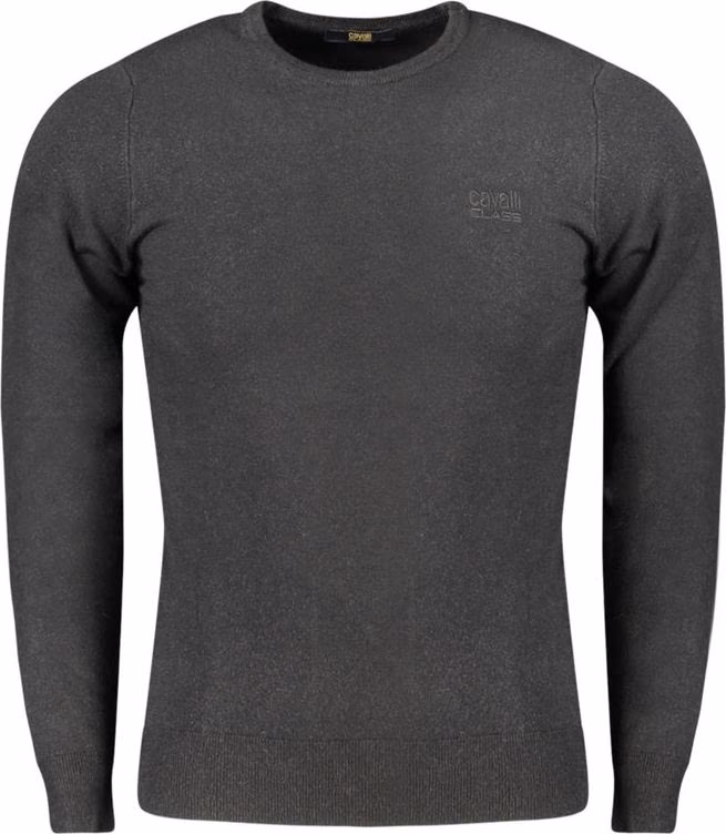 Cavalli Class Black Viscose Sweatshirt