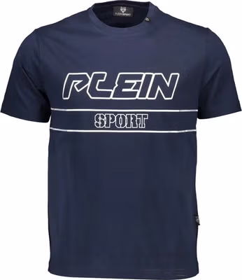 Blue Cotton Men's T-Shirt