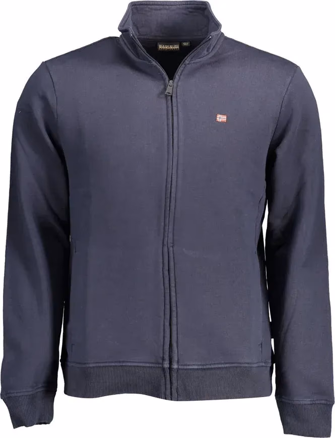 Napapijri Blue Cotton Men Sweater