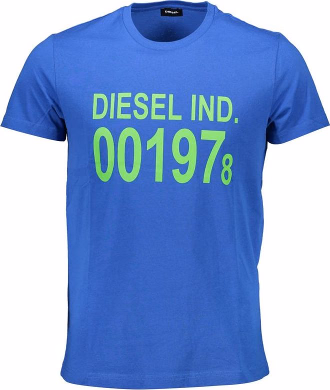Diesel Blu Cotton Men T-Shirt