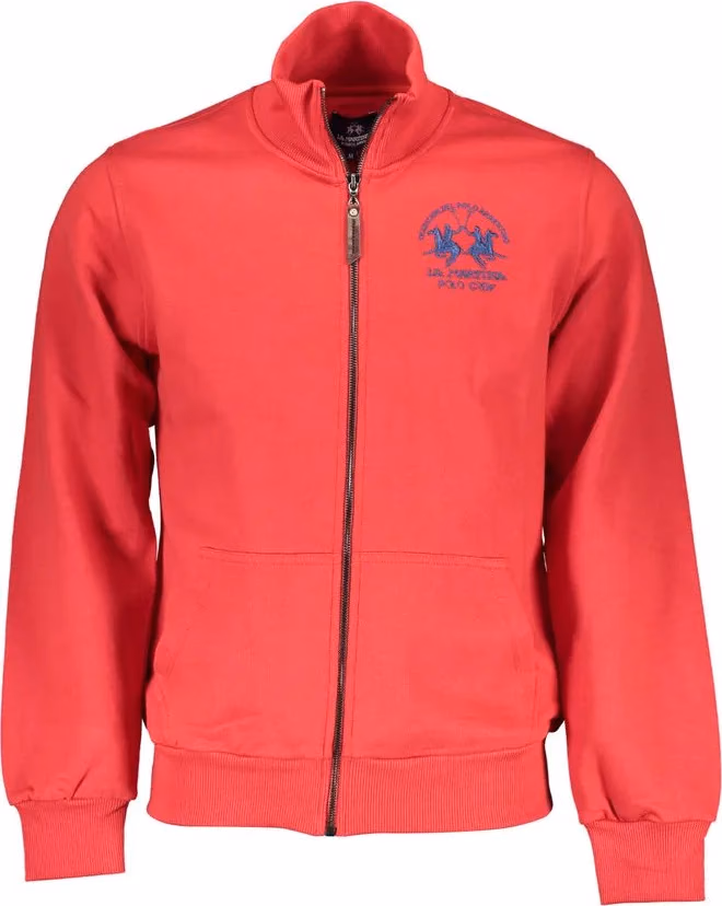La Martina Rosso Cotton Men Sweatshirt