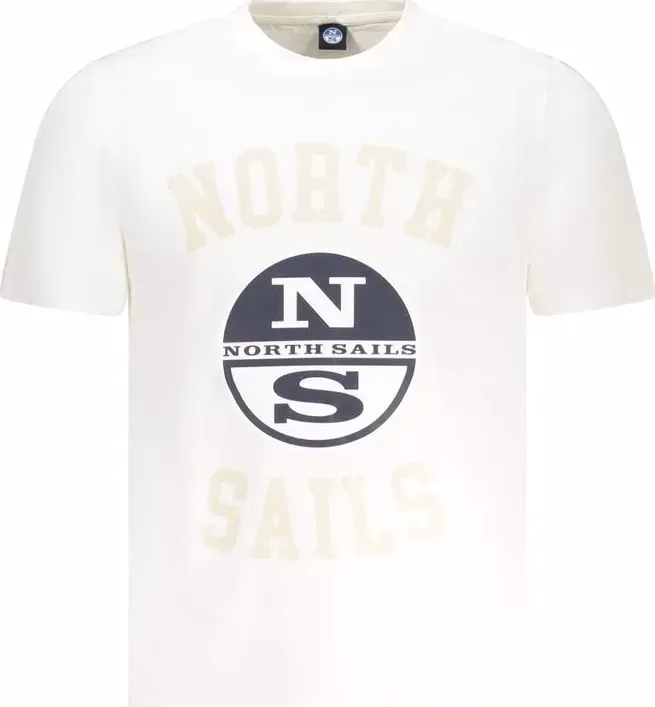 North Sails White Cotton Men T-Shirt